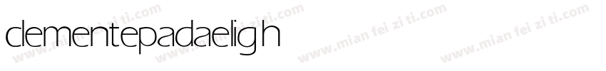 clementepadae light字体转换